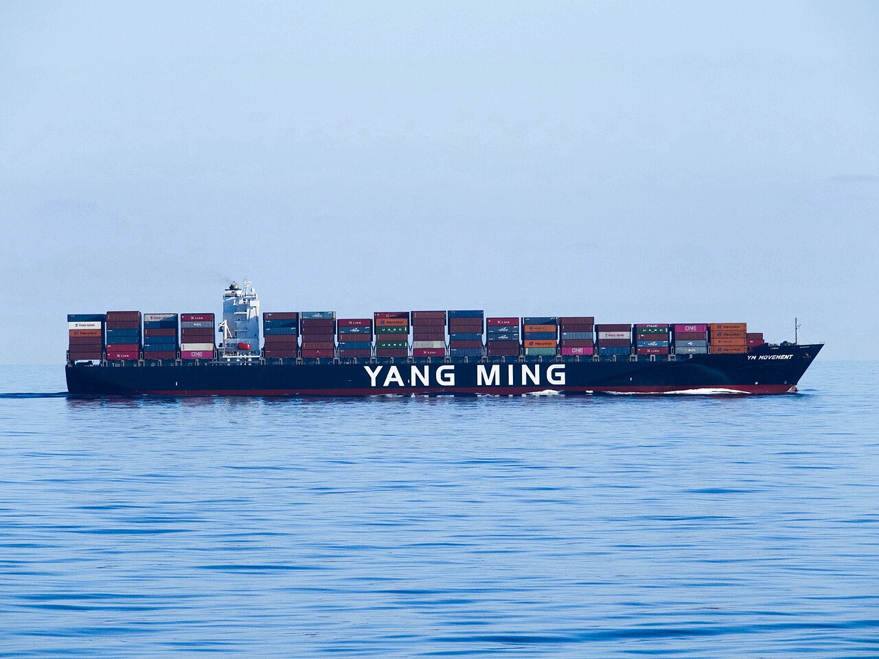 Container vessel at export port